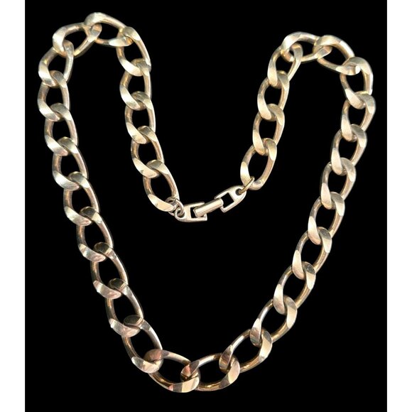 Vintage 1980's Napier Gold-plated Large Link Necklace - Picture 1 of 4